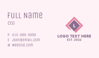 Diamond Watercolor Letter  Business Card Image Preview