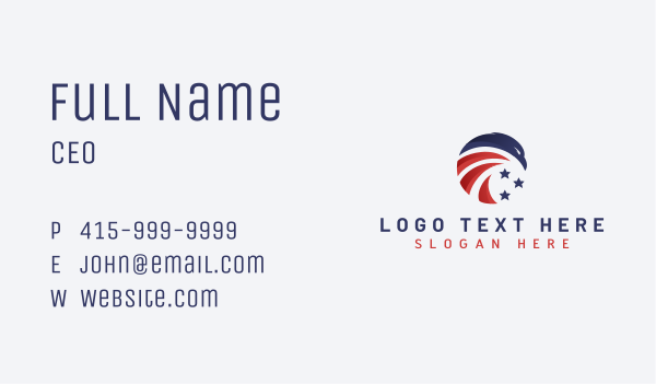American Eagle Star Business Card Design Image Preview