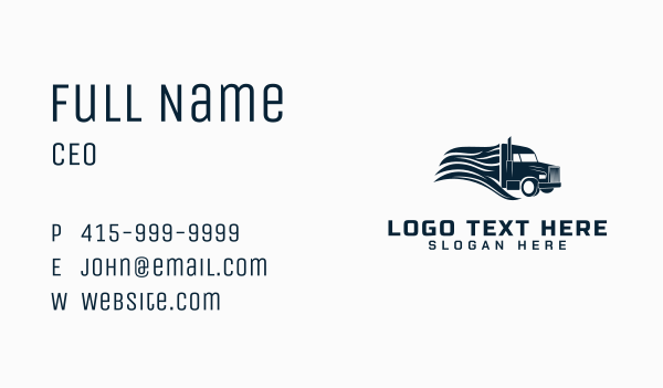 Transport Cargo Truck Business Card Design Image Preview
