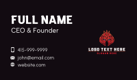 Fire Mask Superhero Business Card Preview