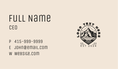 Mountain Trekking Adventure Business Card Image Preview