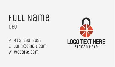 Basketball Lock  Business Card Image Preview