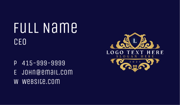 Shield Royal Luxury Business Card Design Image Preview