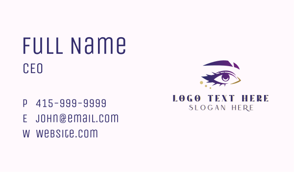 Makeup Artist Eyelashes Business Card Design Image Preview