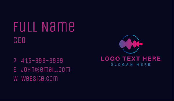 Artificial Intelligence Wave Business Card Design Image Preview