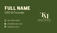 Gardening Monogram T & M Business Card Image Preview
