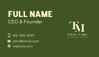 Gardening Monogram T & M Business Card Image Preview