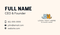 Twin Dog Cat Pet  Business Card Image Preview