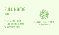 Christmas Leaf Ornament  Business Card Image Preview