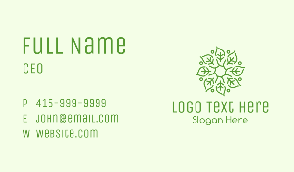 Christmas Leaf Ornament  Business Card Design Image Preview