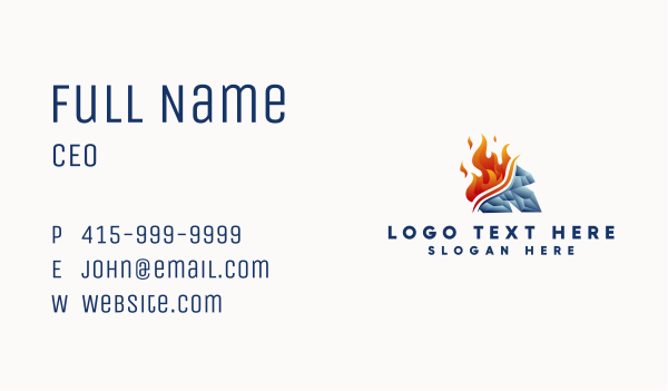 Fire Ice Energy Business Card Design Image Preview