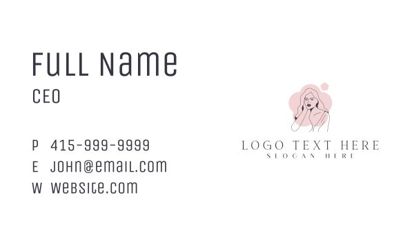 Feminine Natural Beauty Business Card Design Image Preview