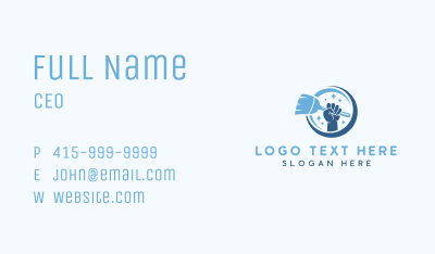 Broom Janitorial Sanitation Business Card Image Preview
