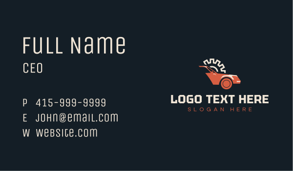 Transport Car Gear Business Card Design Image Preview