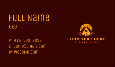 Woodwork Saw House Business Card Image Preview