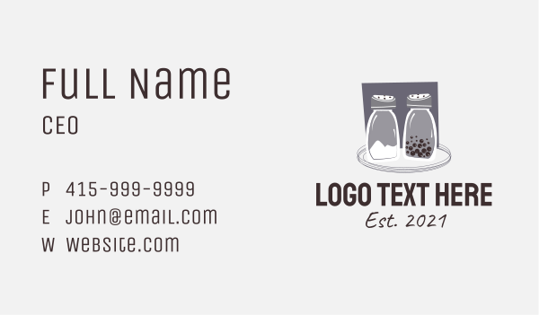 Condiments Shaker  Business Card Design Image Preview