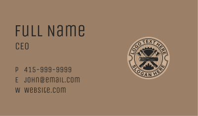 Rustic Axe Handyman Business Card Image Preview
