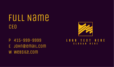 Industrial Business Wave Business Card Image Preview