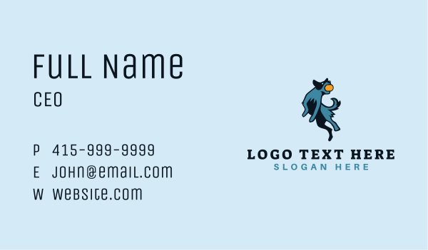 Dog Play Fetch Business Card Design Image Preview