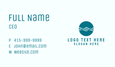 Wave Water Tide Business Card Image Preview