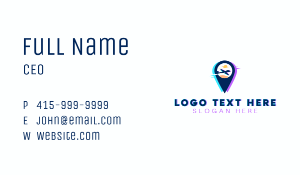 Airplane Travel Location Business Card Design Image Preview