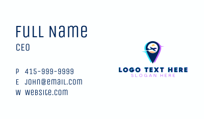 Airplane Travel Location Business Card Image Preview