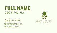 Organic Leaf Acupuncture Therapy Business Card Image Preview