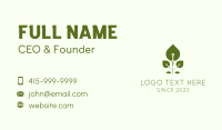 Organic Leaf Acupuncture Therapy Business Card Preview