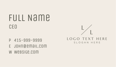 Luxe Professional Lettermark Business Card Image Preview