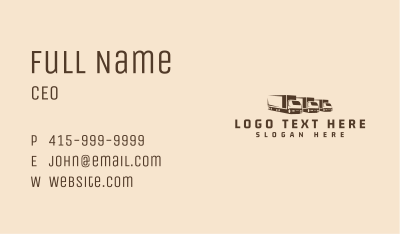 Freight Truck Vehicle Garage Business Card Image Preview