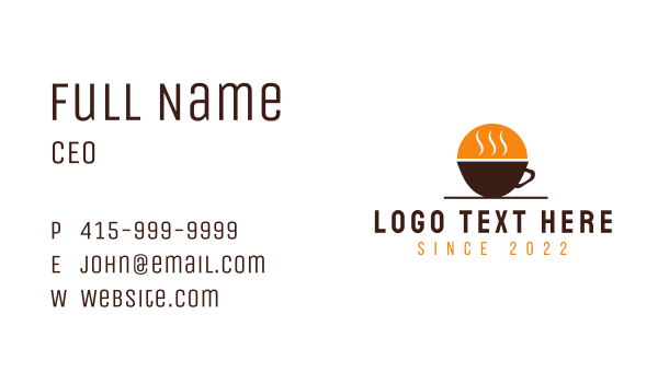 Morning Coffee Business Card Design Image Preview