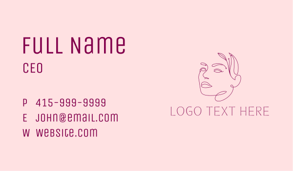 Beautiful Woman Spa Business Card Design Image Preview