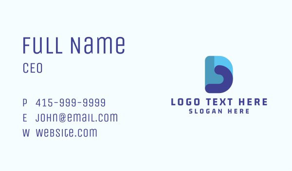 Startup Firm Letter D Business Card Design Image Preview