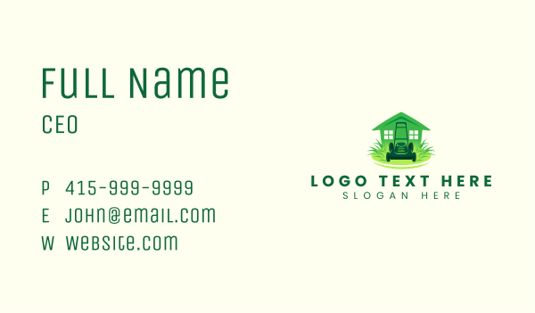 Lawn Mower Maintenance Business Card Design Image Preview