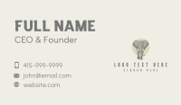Safari Zoo Elephant Business Card Image Preview