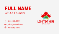 Canada Leaf Mountain  Business Card Design