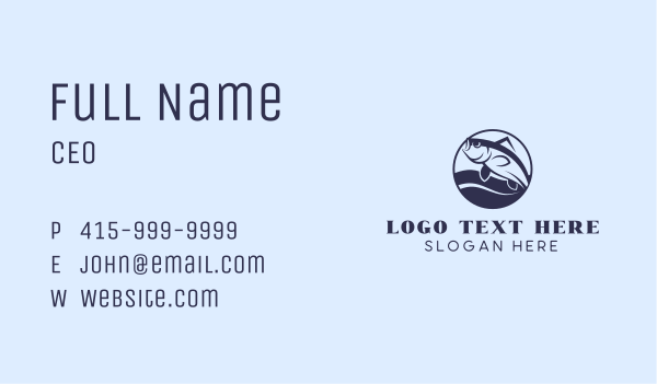 Marine Trout Fishing Business Card Design Image Preview