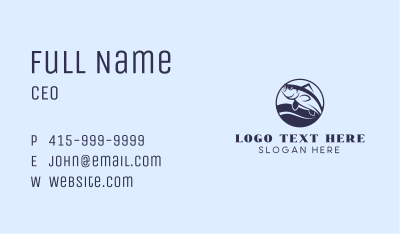 Marine Trout Fishing Business Card Image Preview