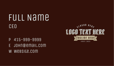 Gothic Whiskey Wordmark Business Card Image Preview