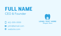 Blue Dental Tag Lettermark Business Card Preview