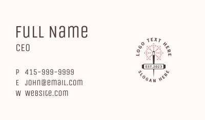 Handmade Fashion Needle Tailoring Business Card Image Preview