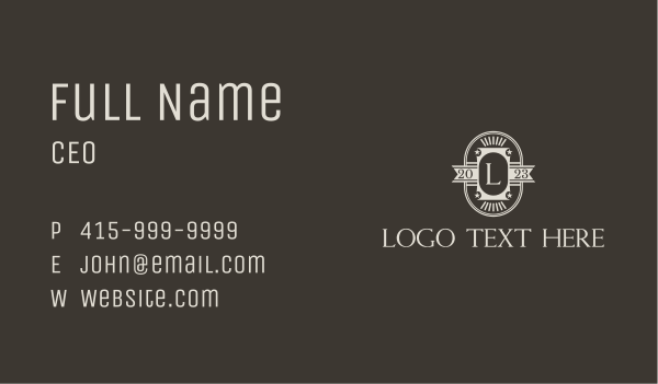 Old School Template Letter  Business Card Design Image Preview