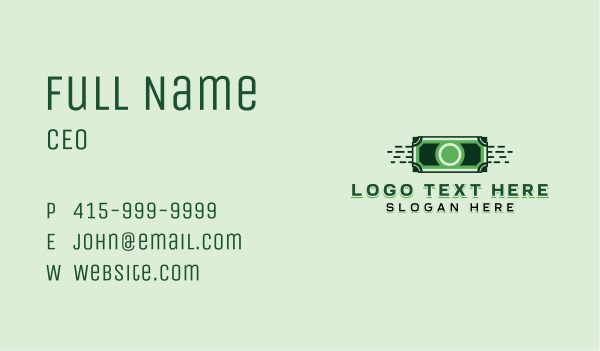 Currency Money Cash Business Card Design Image Preview