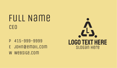 People Warning Lettermark Business Card Image Preview