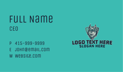 Tough Wolf Shield Business Card Image Preview