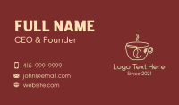 Coffee Cup Monoline Business Card Image Preview