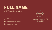 Coffee Cup Monoline Business Card Preview