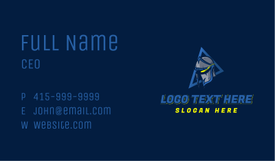 Knight Helmet Gaming Business Card Image Preview
