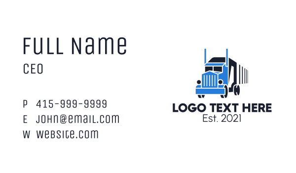 Truck Courier Distribution Business Card Design Image Preview