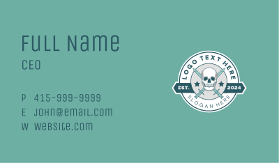 Skull Sword Weapon Business Card Image Preview